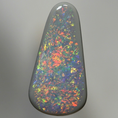 SOLID SEMI BLACK OPAL Sparkling red and orange over green and blue